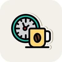 diseño de icono de vector de tiempo de café