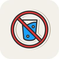 No Drink Vector Icon Design