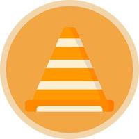 Traffic Cone Vector Icon Design