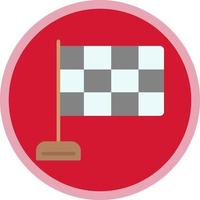 Checkered Flags Vector Icon Design