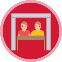 Virtual Team Room Vector Icon Design