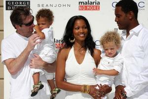 Garcelle BeauvaisNilon  Family  arriving at the Annual White Party hosted by Sean Diddy Combs  Ashton Kutcher in Beverly Hills CA on July 4 2009 2008 photo