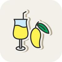 Mango Juice Vector Icon Design
