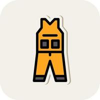 Coverall Clothes Vector Icon Design