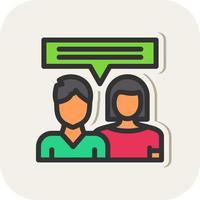 Couple Counseling Vector Icon Design