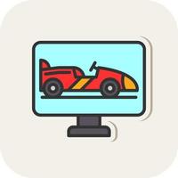 Race Screen Vector Icon Design