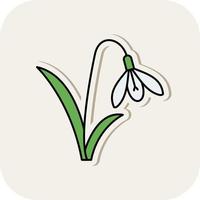 Snowdrop Vector Icon Design