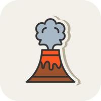 Volcano Vector Icon Design