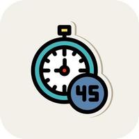 45 Minutes Vector Icon Design