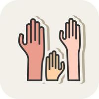 Hands Up Vector Icon Design