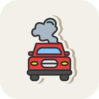 Car Pollution Vector Icon Design