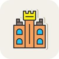 Castle Tower Vector Icon Design