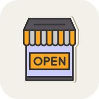 Shop Open Vector Icon Design