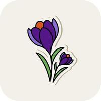 Crocus Vector Icon Design