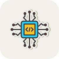 Code Processor Vector Icon Design
