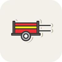 Wood Cart Vector Icon Design