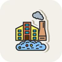 Factory Waste Vector Icon Design