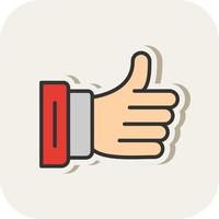 Thumbs Up Vector Icon Design