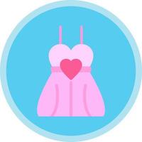 Wedding Female Dress Vector Icon Design