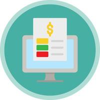 Online Invoice Vector Icon Design