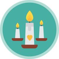 Wedding Candle Vector Icon Design