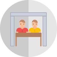 Virtual Team Room Vector Icon Design