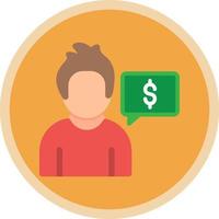 diseño de icono de vector de asesor financiero masculino