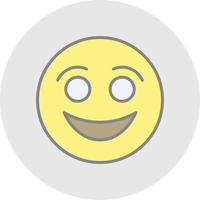 Smiling Face Vector Icon Design