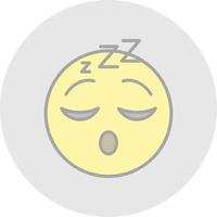 Sleeping Face Vector Icon Design