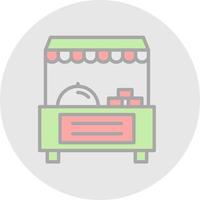 Food Stand Vector Icon Design