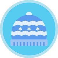 diseño de icono de vector de gorro de invierno