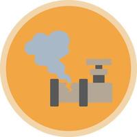 Gas Pipe Leak Vector Icon Design