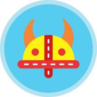 Viking Helmet Vector Icon Design