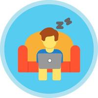 Lazy Work Vector Icon Design