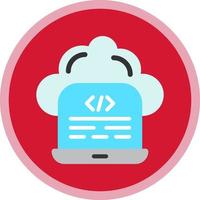Cloud Coding Vector Icon Design