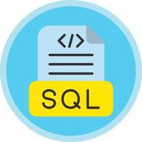 diseño de icono de vector de archivo sql