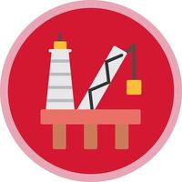 Oil Platform Vector Icon Design