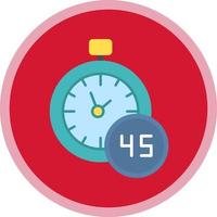 45 Minutes Vector Icon Design