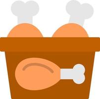 Chicken Bucket Vector Icon Design