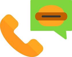 Order Food on Call Vector Icon Design