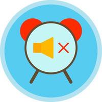 Mute Alarm Clock Vector Icon Design