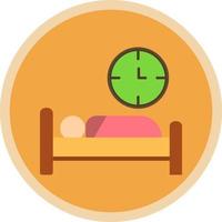 diseño de icono de vector de tiempo de cama