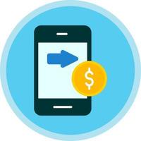 Send Money Mobile Vector Icon Design