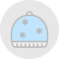 diseño de icono de vector de gorro de invierno