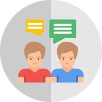 Face To Face Conversation Vector Icon Design