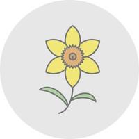 Daffodil Vector Icon Design