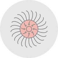 Anemone Vector Icon Design