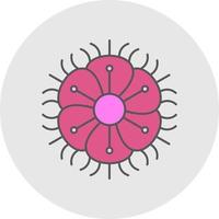 diseño de icono de vector de dianthus con flecos