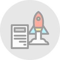 Project Launch Vector Icon Design