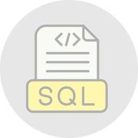 diseño de icono de vector de archivo sql